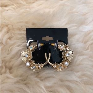 NEW Faux gold hoop earrings